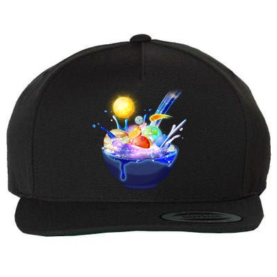 Space Galaxy Planets Cereal Bowl Wool Snapback Cap
