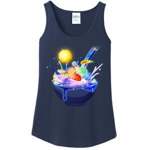 Space Galaxy Planets Cereal Bowl Ladies Essential Tank