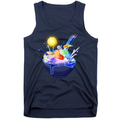 Space Galaxy Planets Cereal Bowl Tank Top