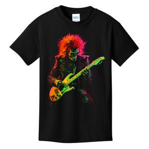 Skeleton Graphic Playing Guitar Rock Band Kids T-Shirt