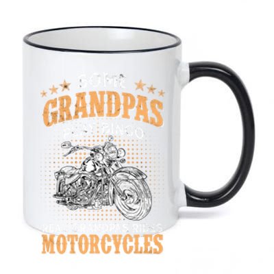 Some Grandpas Play Bingo Real Grandpas Ride Motorcycles Gift 11oz Black Color Changing Mug