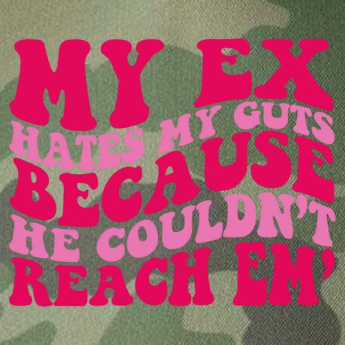 Sarcasm Groovy Quotes My Ex Hates My Guts Because He Couldn't Reach Em Legacy Tie Dye Trucker Hat