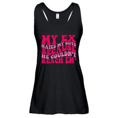 Sarcasm Groovy Quotes My Ex Hates My Guts Because He Couldn't Reach Em Ladies Essential Flowy Tank