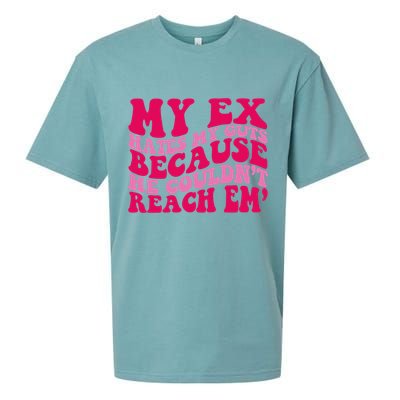 Sarcasm Groovy Quotes My Ex Hates My Guts Because He Couldn't Reach Em Sueded Cloud Jersey T-Shirt