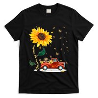 Sunflower Golden Retriever Head Funny Dog T-Shirt