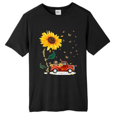 Sunflower Golden Retriever Head Funny Dog Tall Fusion ChromaSoft Performance T-Shirt