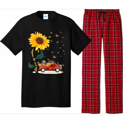 Sunflower Golden Retriever Head Funny Dog Pajama Set