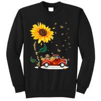 Sunflower Golden Retriever Head Funny Dog Tall Sweatshirt