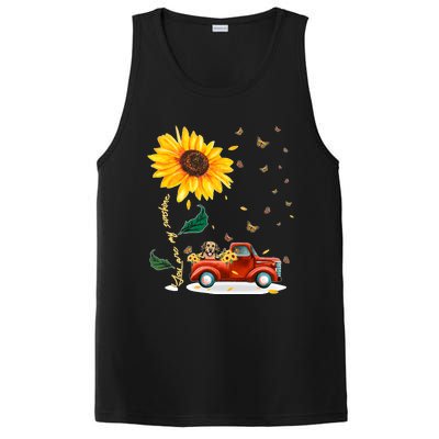 Sunflower Golden Retriever Head Funny Dog PosiCharge Competitor Tank