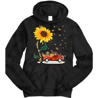 Sunflower Golden Retriever Head Funny Dog Tie Dye Hoodie