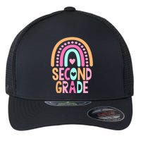 Second Grade Rainbow Girl Boy Teacher Cute 2nd Grade Squad Flexfit Unipanel Trucker Cap