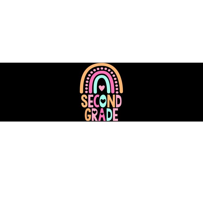 Second Grade Rainbow Girl Boy Teacher Cute 2nd Grade Squad Bumper Sticker