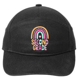 Second Grade Rainbow Girl Boy Teacher Cute 2nd Grade Squad 7-Panel Snapback Hat