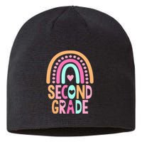 Second Grade Rainbow Girl Boy Teacher Cute 2nd Grade Squad Sustainable Beanie