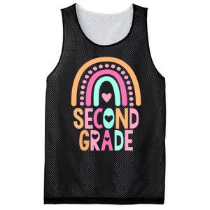 Second Grade Rainbow Girl Boy Teacher Cute 2nd Grade Squad Mesh Reversible Basketball Jersey Tank