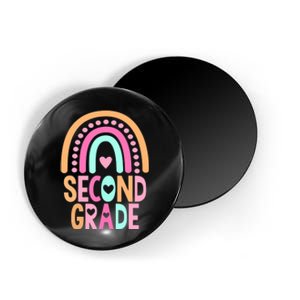 Second Grade Rainbow Girl Boy Teacher Cute 2nd Grade Squad Magnet