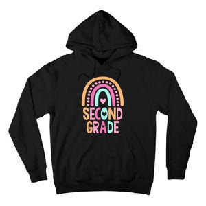 Second Grade Rainbow Girl Boy Teacher Cute 2nd Grade Squad Tall Hoodie