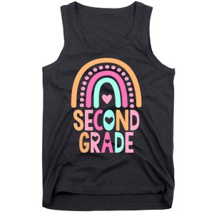 Second Grade Rainbow Girl Boy Teacher Cute 2nd Grade Squad Tank Top