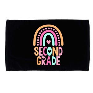 Second Grade Rainbow Girl Boy Teacher Cute 2nd Grade Squad Microfiber Hand Towel