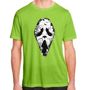 Scary Grim Reaper Halloween Scream Mask Horror Design Adult ChromaSoft Performance T-Shirt