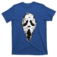 Scary Grim Reaper Halloween Scream Mask Horror Design T-Shirt