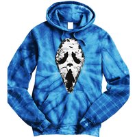 Scary Grim Reaper Halloween Scream Mask Horror Design Tie Dye Hoodie