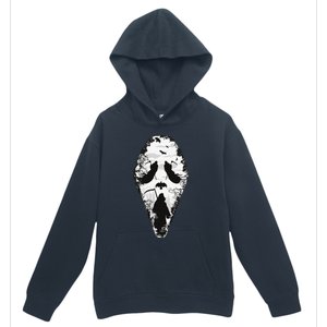 Scary Grim Reaper Halloween Scream Mask Horror Design Urban Pullover Hoodie