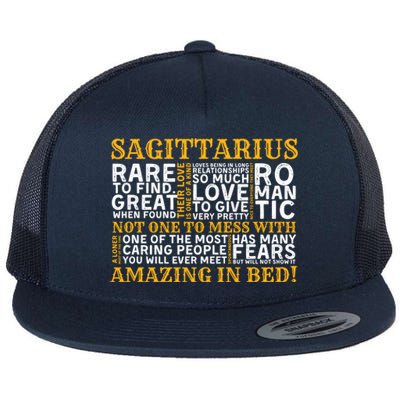 Sagittarius Gift Rare Characteristic Personality Trait Pun Gift Flat Bill Trucker Hat