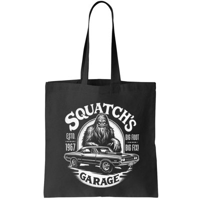 SquatchS Garage Retro – Sasquatch Bigfoot Funny Car Bag