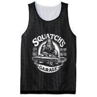 SquatchS Garage Retro – Sasquatch Bigfoot Funny Car Mesh Reversible Basketball Jersey Tank