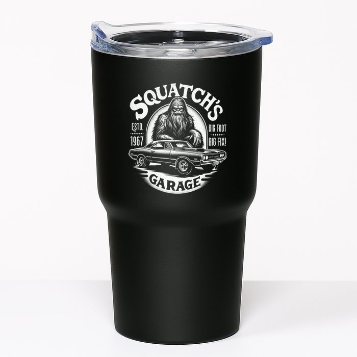 SquatchS Garage Retro – Sasquatch Bigfoot Funny Car Tumbler