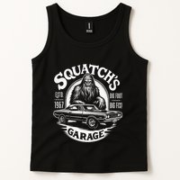 SquatchS Garage Retro – Sasquatch Bigfoot Funny Car Tank Top