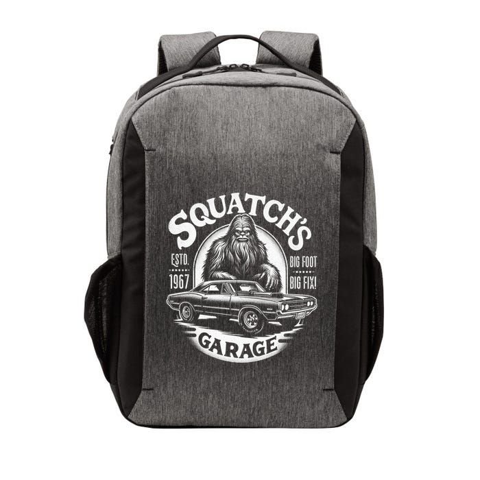 SquatchS Garage Retro – Sasquatch Bigfoot Funny Car Vector Backpack