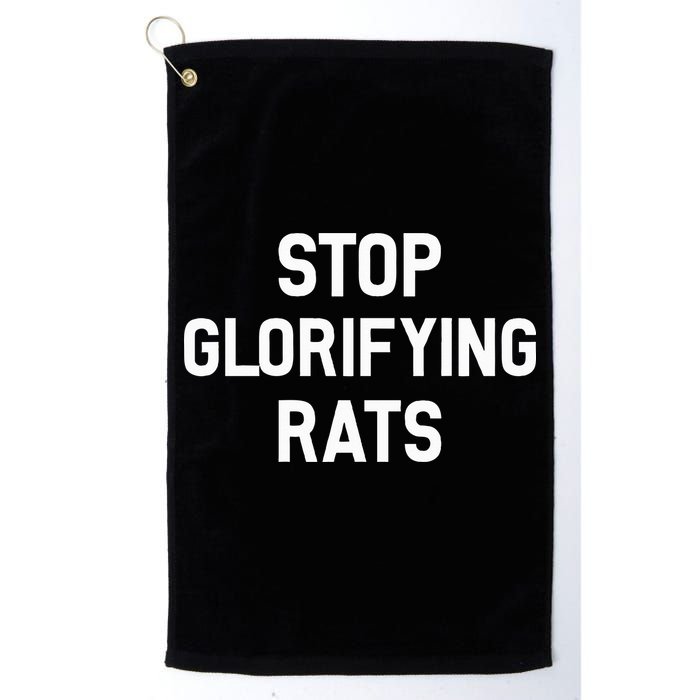 Stop Glorifying Rats Golf Towel
