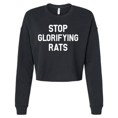 Stop Glorifying Rats Cropped Pullover Crew
