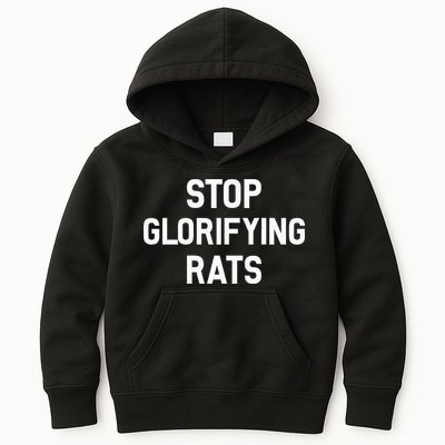 Stop Glorifying Rats Kids Hoodie