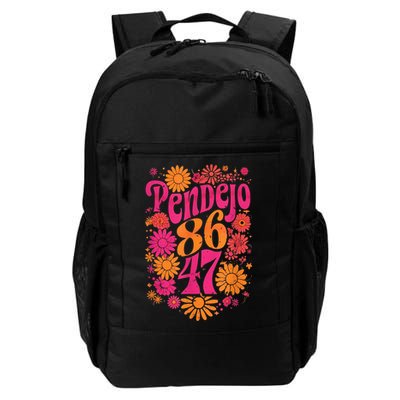 Subtle Groovy Retro Pendejo Floral Antitrump 8647 Protest Backpack