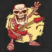 Skeleton Guitar Rock 25L Jumbo Tote