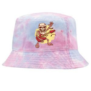 Skeleton Guitar Rock Tie-Dyed Bucket Hat