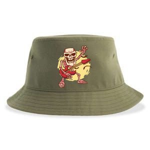 Skeleton Guitar Rock Sustainable Bucket Hat