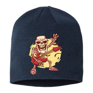 Skeleton Guitar Rock Sustainable Beanie