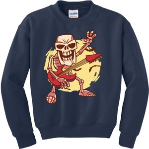 Skeleton Guitar Rock Kids Sweatshirt