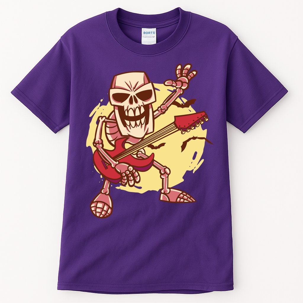 Skeleton Guitar Rock Tall T-Shirt