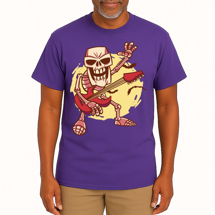 Skeleton Guitar Rock Tall T-Shirt