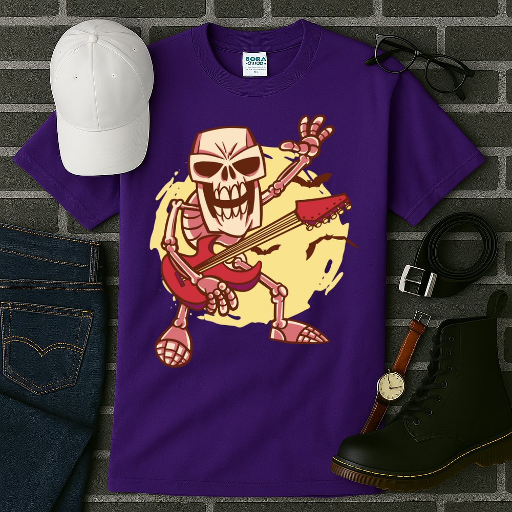 Skeleton Guitar Rock Tall T-Shirt
