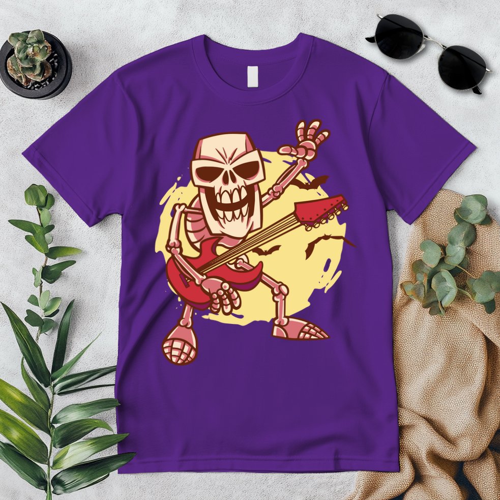 Skeleton Guitar Rock Premium T-Shirt