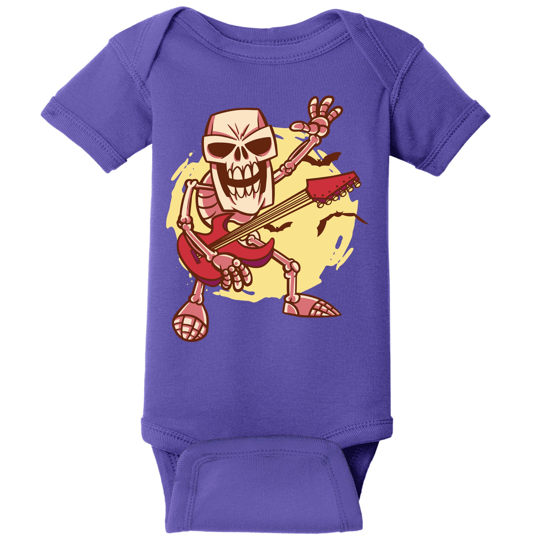 Skeleton Guitar Rock Baby Bodysuit