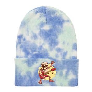 Skeleton Guitar Rock Tie Dye 12in Knit Beanie