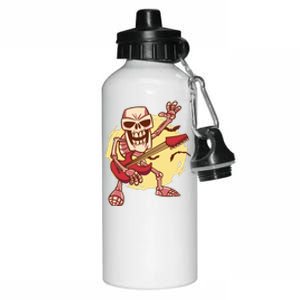 Skeleton Guitar Rock Aluminum Water Bottle 