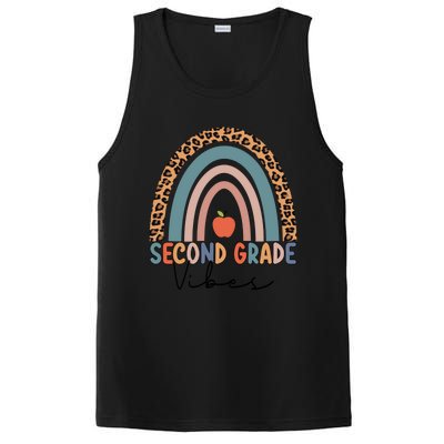 Second Grade Rainbow Leopard Teacher 2Nd Grade Vibes Gift PosiCharge Competitor Tank